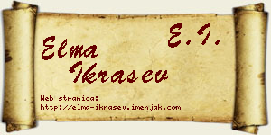 Elma Ikrašev vizit kartica